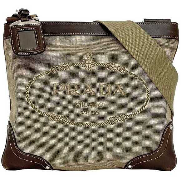 PRADA Brown Leather Shoulder Bag - Picture 1 of 11